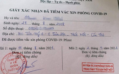 Ba người dưới 18 tuổi ở Cần Thơ được tiêm vắc xin COVID-19