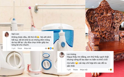Hảo sáng kiến: Ám ảnh lau chùi đồ gỗ chạm trổ mỗi dịp Tết, dân tình nảy ra ý tưởng dùng máy tăm nước để vệ sinh, có nhà nào "test" thử chưa ạ