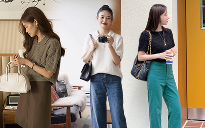 11 cách mặc áo len cộc tay trẻ trung và thanh lịch