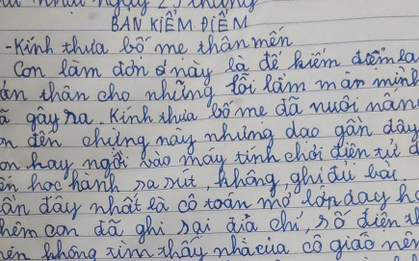 Cậu bé viết kiểm điểm tự đặt hình phạt, bố mẹ đọc xong hết hồn không dám bắt lỗi
