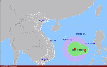 Ngày 13/10, sức gió vùng tâm áp thấp nhiệt đới giật cấp 9, rủi ro thiên tai cấp 3