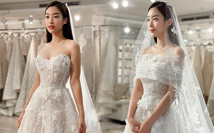 Đỗ Mỹ Linh thử váy cưới trước thềm hôn lễ: Nhan sắc cô dâu mỹ miều, khí chất chuẩn phu nhân hào môn