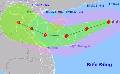 Bão số 6 giật cấp 14 hướng vào miền Trung với tốc độ 20 km/giờ