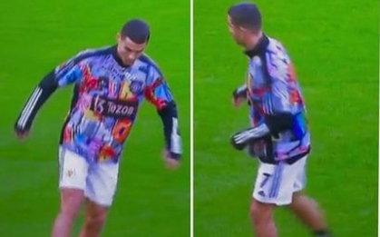 Cristiano Ronaldo “muối mặt” khi biểu diễn kỹ thuật giống Antony