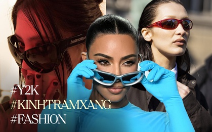 "Kính trạm xăng" - item đậm chất Y2K mà sao hạng A tới giới siêu mẫu đều lăng xê dạo này