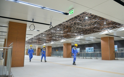 Bên trong nhà ga ngầm đầu tiên hoàn thành 100% của tuyến Metro TP.HCM