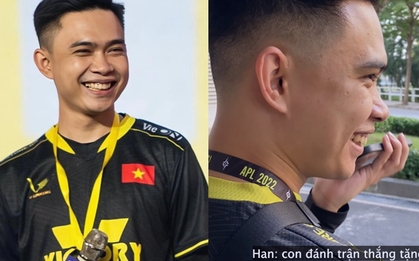 Xúc động khoảnh khắc tuyển thủ V Gaming ngại ngùng: "Con giành chiến thắng làm quà sinh nhật tặng ba đó"