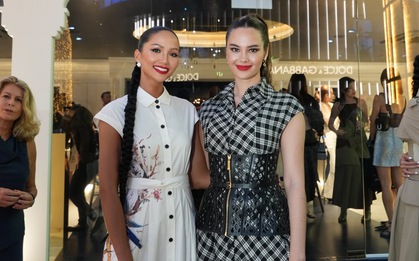 H'Hen Niê đọ phong cách thời trang đối lập cùng Miss Universe Catriona Gray