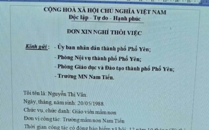 Giáo viên ngậm ngùi viết đơn xin nghỉ việc vì tiền lương quá thấp