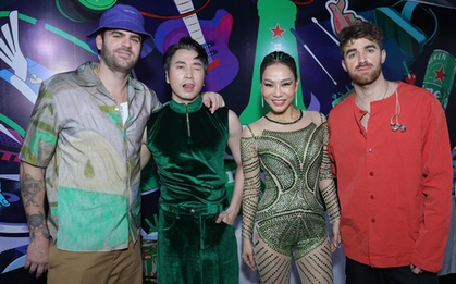 Thu Minh, Karik tương tác "đốt cháy" sân khấu Heineken Refresh cùng bộ đôi The Chainsmokers