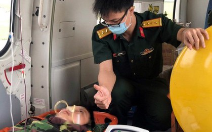 Cấp cứu kịp thời một quân nhân từ đảo Song Tử Tây bị sốc mất máu