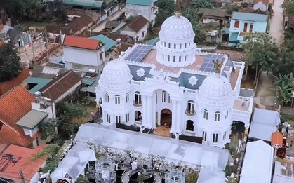 Lâu đài trắng xứ Thanh khiến dân mạng "xỉu ngang xỉu dọc": Toàn bộ nội thất mạ vàng, sử dụng 1000 bóng đèn led, trị giá lên tới trăm tỷ