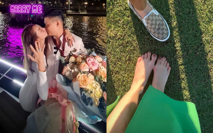 Minh Hằng hạnh phúc khoe ảnh cùng chồng sắp cưới, phát "cẩu lương" ngọt đến lịm tim qua 1 chi tiết