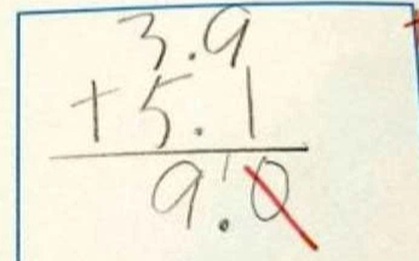 Bài Toán 3,9 + 5,1 = 9,0 bị giáo viên GẠCH SAI khiến phụ huynh bức xúc: Cô giải thích sao mà lãnh đạo Bộ Giáo dục phải lên tiếng