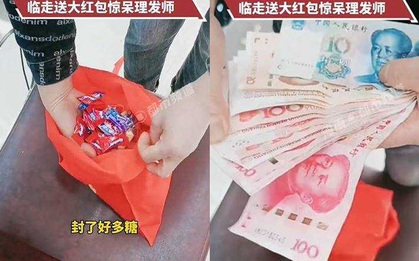 Mẹ đưa con đến cắt tóc rồi bỏ đi để lại một bao kẹo, người thợ mở ra mới phát hiện món quà "khủng" bên trong