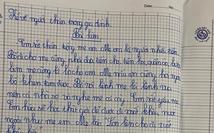 Học sinh Tiểu học làm văn tả mẹ đúng chuẩn "nóc nhà", mơ ước công việc tương lai gây ngỡ ngàng
