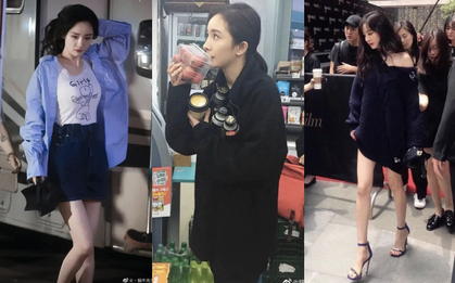 Lúc nào cũng được khen nhan sắc "đỉnh", Dương Mịch bị bắt gặp ngoài đường có thực sự xinh đẹp như trên hình?