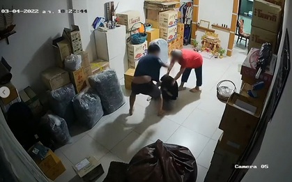Chỉ vì một câu nói, gã chồng xuống tay tàn nhẫn với vợ trước mặt con trẻ, đoạn CCTV ghi lại khoảnh khắc ám ảnh