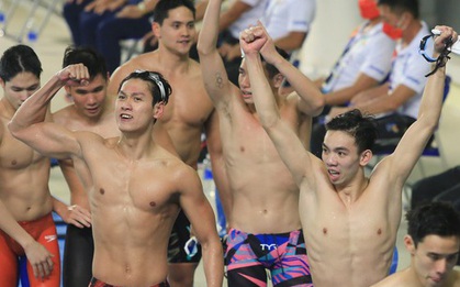4 hot boy Việt Nam hạ đẹp Singapore, phá kỷ lục SEA Games, mang về HCV lịch sử ở nội dung 4x200 mét tự do