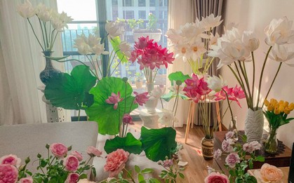 9X Hà Nội chưng hoa sen ngập nhà, từ 60.000 đồng là có bình hoa đẹp nức nở