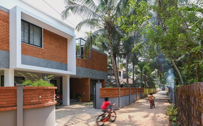 'Giảm nhiệt' không gian sống nhờ lớp gạch nung bao phủ quanh nhà