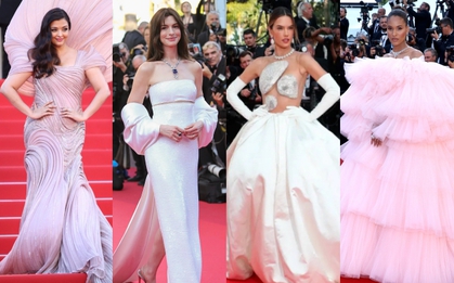 Thảm đỏ LHP Cannes: Anne Hathaway đẹp diễm lệ, dàn thiên thần Victoria's Secret và Hoa hậu đẹp nhất mọi thời đại đọ đầm lạ mắt