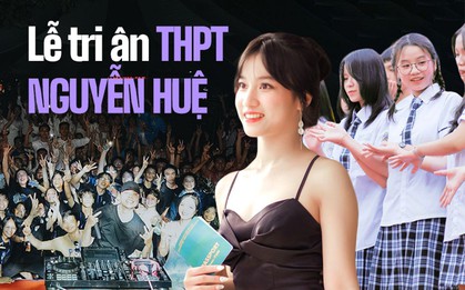Nam sinh nữ tú trường Nguyễn Huệ (Huế) lên đồ lộng lẫy, tham dự lễ tri ân và trưởng thành cuối cùng của đời học sinh
