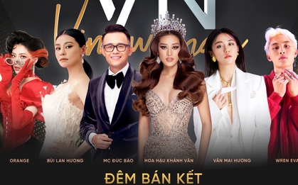 MC Đức Bảo và Hoa hậu Khánh Vân dẫn chương trình bán kết Hoa hậu Hoàn vũ Việt Nam 2022