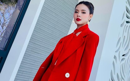 Đâu cần diện đồ xẻ bạo, Midu mặc kín cổng cao tường vẫn thu hút mọi ánh nhìn