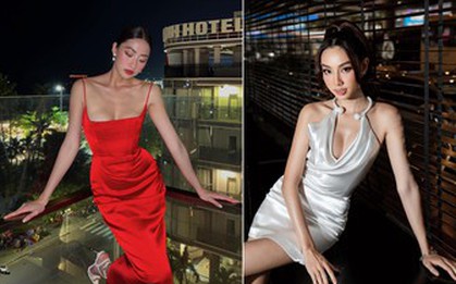 Lương Thuỳ Linh nóng bỏng với váy cúp ngực đỏ rực, Thuỳ Tiên diện váy xẻ vòng một táo bạo
