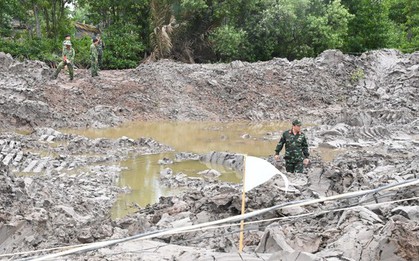 Phát hiện xác máy bay Mỹ dưới ao tôm ở Trà Vinh