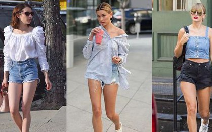 Sao Hollywood diện quần short sành điệu, dù mix đồ không hề cầu kỳ