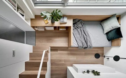 Căn hộ của cô gái độc thân chỉ 17.6m² nhưng gây ấn tượng mạnh mẽ với cách thiết kế thông minh