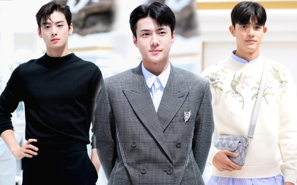 Sehun so kè nhan sắc với Cha Eun Woo và Park Solomon tại sự kiện của Dior, tiếc là diện đồ "dìm dáng"