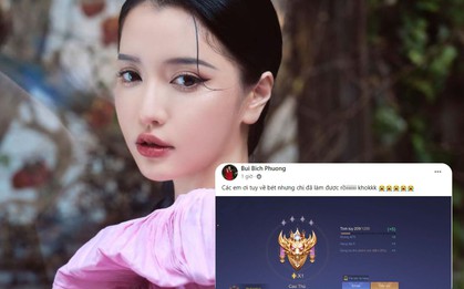 Ca sỹ Bích Phương khoe thành tích leo rank Liên Quân Mobile ấn tượng đến khó tin