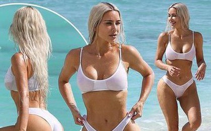 Kim Kardashian quyến rũ khó cưỡng với bikini, "siêu vòng ba" năm xưa đã không còn