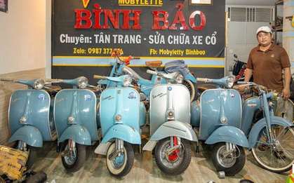 20 năm mày mò tự phục chế Vespa, Lambretta cổ của người đàn ông miền Tây