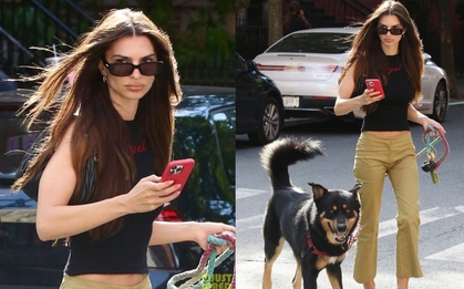 "Thiên thần nội y" Emily Ratajkowski thon thả ra phố sau khi chia tay chồng