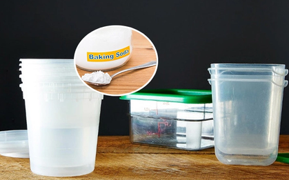 Đừng dùng nước rửa chén để làm sạch hộp nhựa bám mỡ, thêm 1 nhúm muối là sạch bong kin kít