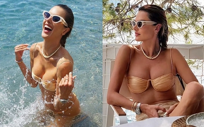 Cựu "Thiên thần nội y" Alessandra Ambrosio gợi cảm hết nấc ở biển