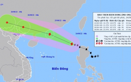 Bão số 3 giật cấp 13 đang ở khu vực phía Đông Bắc Biển Đông