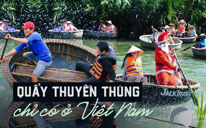 Chao đảo trên thuyền thúng - một "đặc sản" du lịch Việt Nam khiến du khách phấn khích