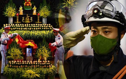 Tổ chức trọng thể lễ tang 3 liệt sĩ cảnh sát chữa cháy hy sinh: Dòng người lặng lẽ nối dài hướng về nhà tang lễ