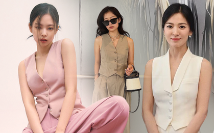 Song Hye Kyo, Jisoo diện áo gile sang chảnh, "ăn gian" tuổi