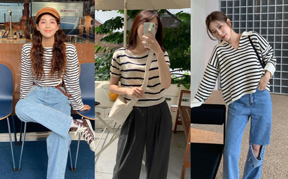 1 kiểu áo siêu đơn giản nhưng không thể thiếu trong tủ đồ đầu thu của hội mặc đẹp xứ Hàn