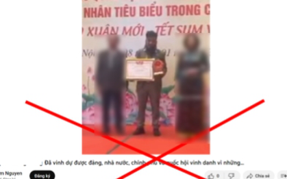 "Hưng 33 được Nhà nước vinh danh" là thông tin bịa đặt
