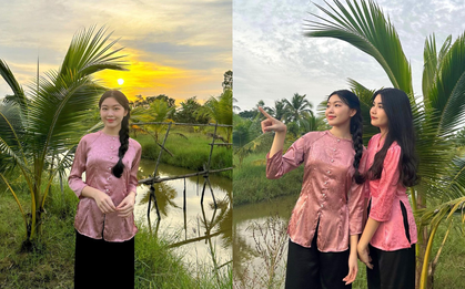 Ái nữ nhà MC Quyền Linh mặc áo bà ba, khoe nhan sắc đẹp không tì vết
