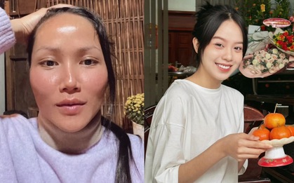 Dàn mỹ nhân về quê đón Tết: H'Hen Niê dọn nhà đến cháy da, Thanh Thủy mặt mộc vẫn xinh hết nấc