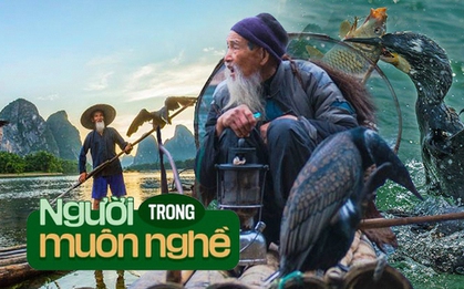Cụ ông kế thừa kỹ thuật bắt cá cổ xưa: Không dùng cần câu hay lưới, chỉ cần điều khiển những con chim bơi lội cực giỏi
