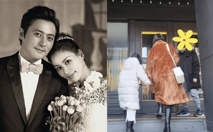 Vợ chồng tài tử Jang Dong Gun và Go So Young hạnh phúc sau scandal "săn gái", vóc dáng quý tử 12 tuổi gây chú ý